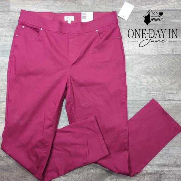 Kim Rogers Pull On Super Stretch Straight Leg Pants Size 14 - Picture 1 of 6